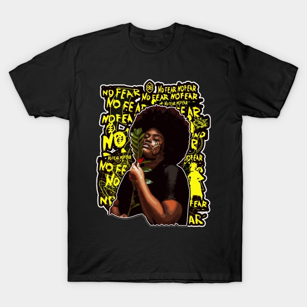 No Fear Strong Black Woman T-Shirt by Glass Table Designs